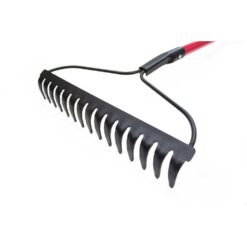 Bully Tools 92309 16 in. Bow Rake with 58 in. Fiberglass Handle