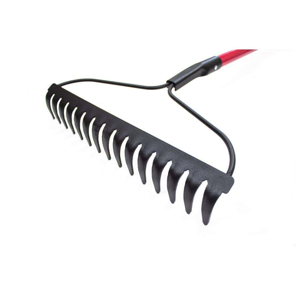 Bully Tools 92309 16 in. Bow Rake with 58 in. Fiberglass Handle