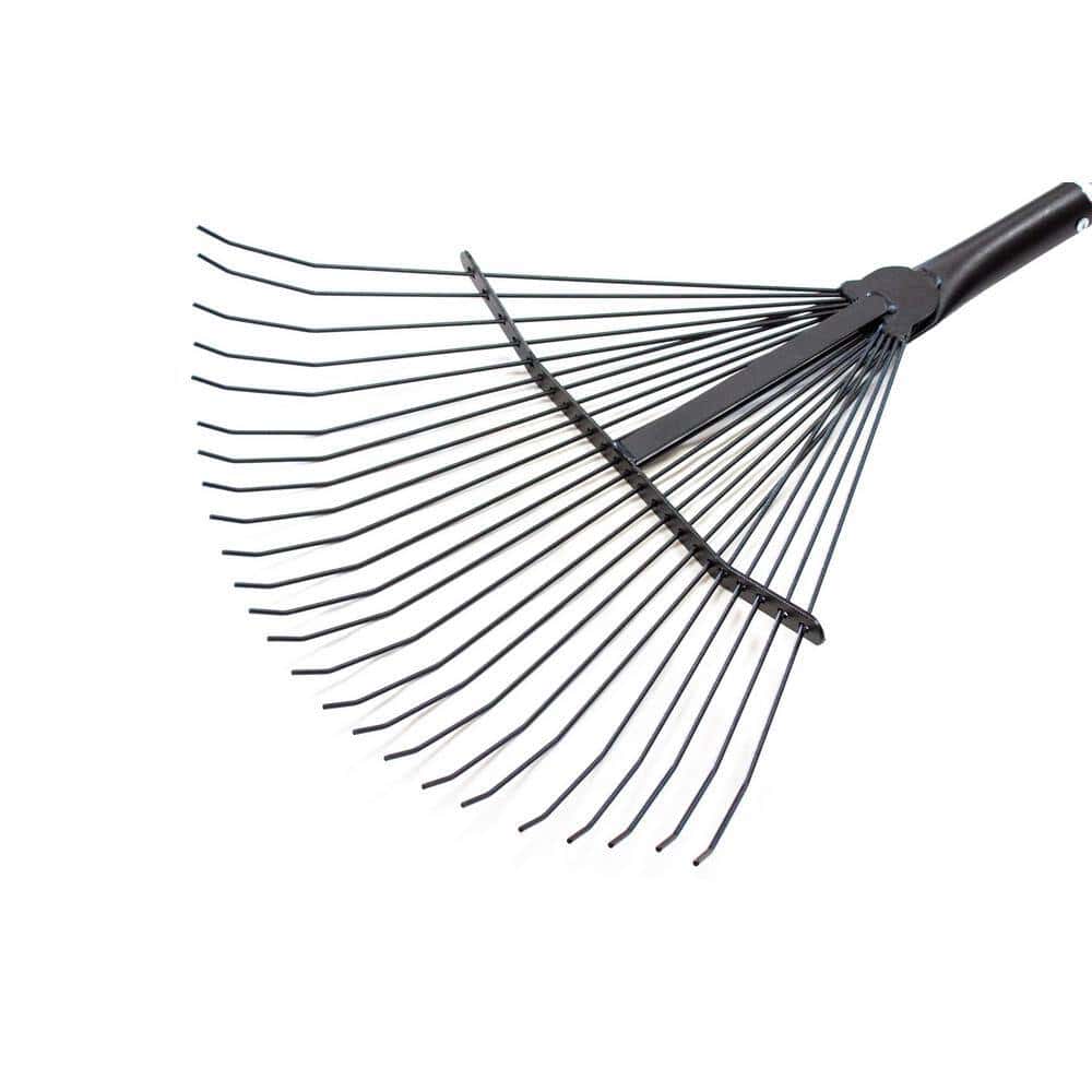 Bully Tools 92312 24-Tine Leaf and Thatching Rake with Fiberglass Handle