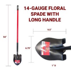 Bully Tools 92710 14-Gauge Floral Spade with Fiberglass Handle