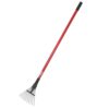 Bully Tools 92317 8 in. Shrub Rake with Fiberglass Handle and 10 Spring Steel Tines