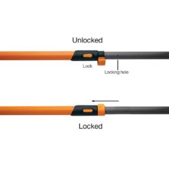 Fiskars 393981-1002 PowerLever 1-1/8 in. Cut Capacity Steel Saw Blade 15 in. Fiberglass Pole 14 ft. Tree Pruner