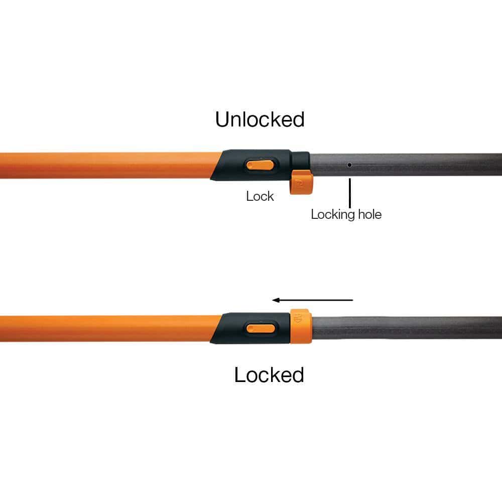 Fiskars 393981-1002 PowerLever 1-1/8 in. Cut Capacity Steel Saw Blade 15 in. Fiberglass Pole 14 ft. Tree Pruner