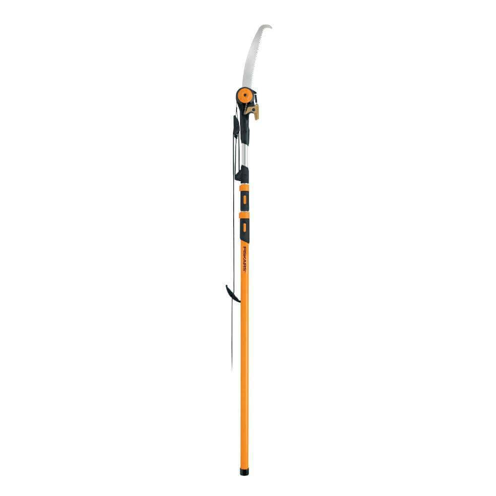 Fiskars 394732-1003 1.25 in. Cut Capacity Steel Titanium Coated Cutting Blade 15 in. Fiberglass/Alum Pole Chain Drive 16 ft. Tree Pruner