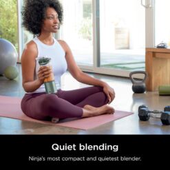 NINJA BC151EM Blast 18 oz. Single Speed Forest Green Portable Blender, Forest Green
