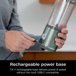 NINJA BC151EM Blast 18 oz. Single Speed Forest Green Portable Blender, Forest Green