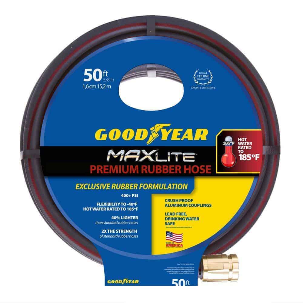 Goodyear CGYTSGC58050 MAXLite 5/8 in. x 50 ft. Premium Duty Rubber+ Water Hose