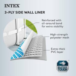 Intex 26700EH 10 ft. x 30 in. Prism Frame Steel Above Ground Outdoor Swimming Pool