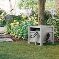 Suncast 7029956 100 ft. Hose Hideaway Dove Gray