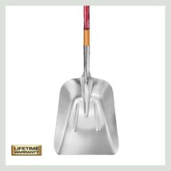 Husky 77531-947 28 in. D-Grip Short Wood Handle Aluminum Scoop Shovel