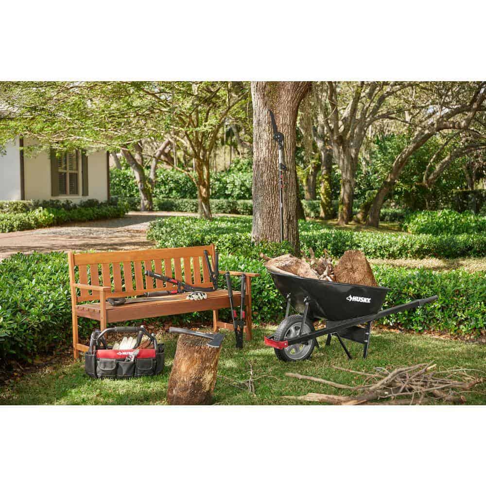 Husky-18 15 in. Steel Blade with 16-ft Telescopic Tree Pruner