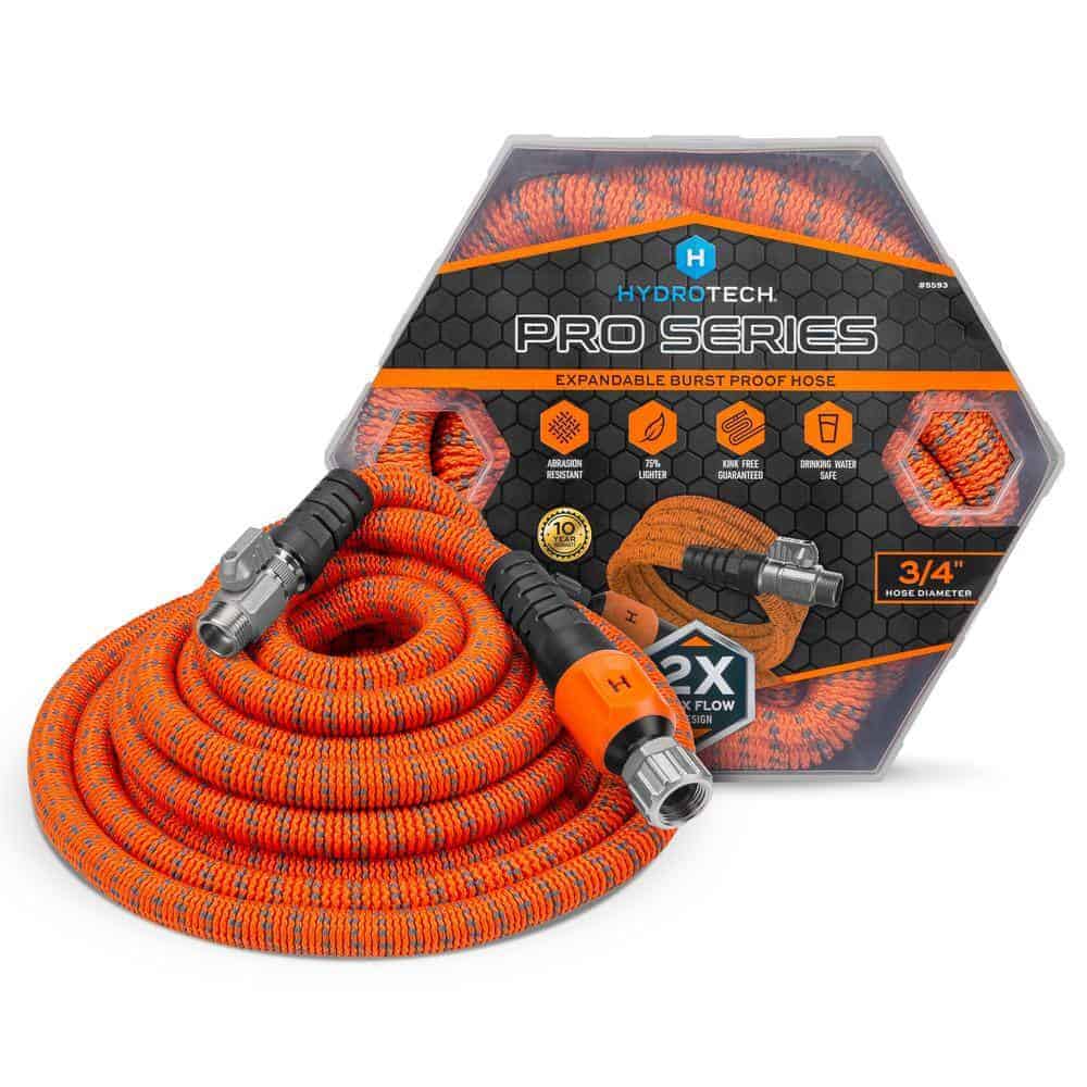 Hydrotech 5593C3 ProSeries Expandable 3/4 in. Diameter x 75 ft. Burst Proof Garden Water Hose