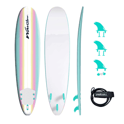 Wavestorm - Classic Soft Top Foam 8ft Surfboard - burst