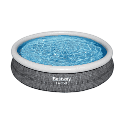 Bestway Fast Set 12’ x 30” Inflatable Round Soft Sided Above Ground Pool Set