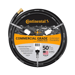 Continental 20258074 Premium 5/8 in. Dia x 50 ft. Commercial Grade Rubber Black Water Hose
