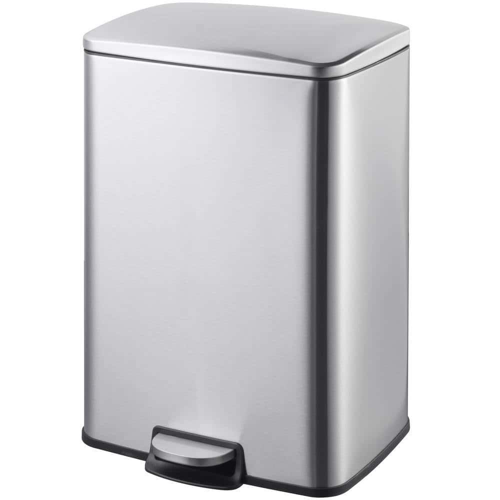 Innovaze MGCS-AS2003 13.2 Gal. /50 l Stainless Steel Rectangular Kitchen Step-on Trash Can