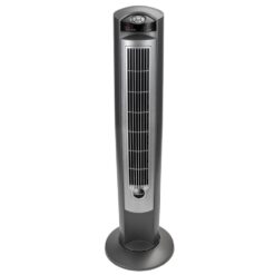 Lasko 2551 Wind Curve 42 in. 3-Speed Oscillating Platinum Tower Fan with Fresh Air Ionizer and Remote Control