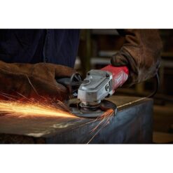 Milwaukee 6130-33 7 Amp Corded 4-1/2 in. Small Angle Grinder with Sliding Lock-On Switch
