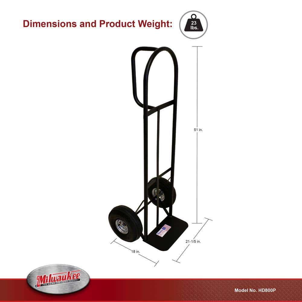 Milwaukee HD800P 800 lb. Capacity D-Handle Hand Truck
