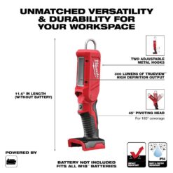 Milwaukee 2352-20 M18 18-Volt Lithium-Ion Cordless 300-Lumen LED Stick Light (Tool-Only)