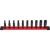 Milwaukee 49-66-7001 SHOCKWAVE 1/4 in. Drive SAE Deep Well 6 Point Impact Socket Set (10-Piece)