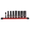 Milwaukee 49-66-7024 SHOCKWAVE Impact Duty 3/8 in. SAE Deep Impact Rated Socket Set (8-Piece)