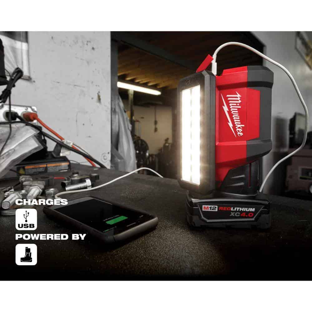 Milwaukee 2367-20 M12 ROVER Service and Repair Flood Light with USB Charging