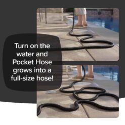 Pocket Hose 13490-6 Silver Bullet 3/4 in. Dia x 100 ft. Lightweight Kink-Free Expandable Water Garden Hose