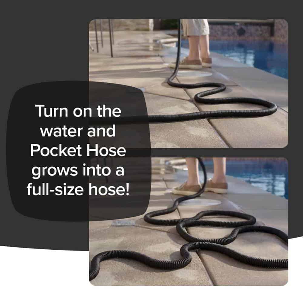 Pocket Hose 13490-6 Silver Bullet 3/4 in. Dia x 100 ft. Lightweight Kink-Free Expandable Water Garden Hose
