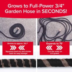 Pocket Hose 17131 Copper Bullet 3/4 in. x 75 ft. Expandable Garden Hose with Spray Nozzle