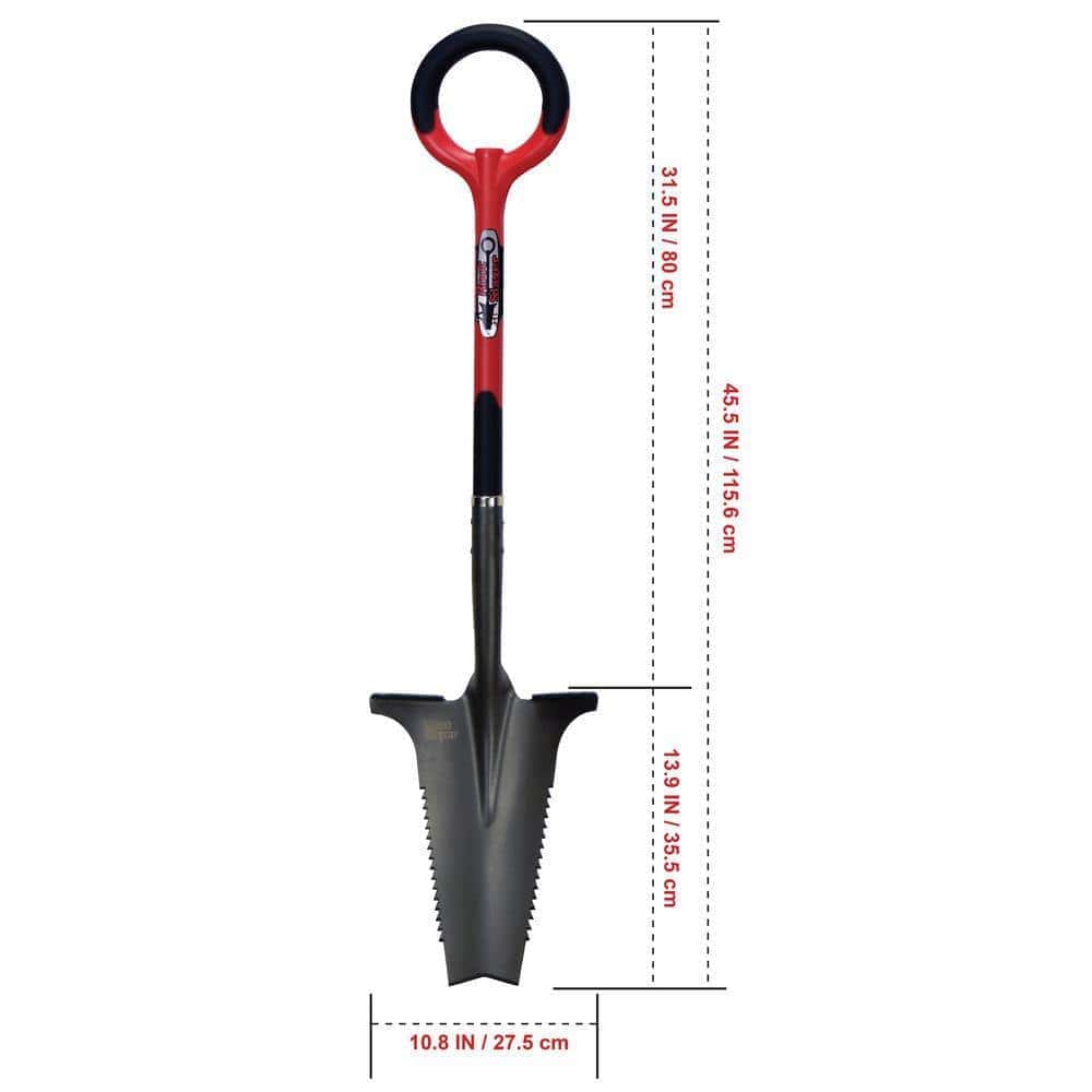 Radius Garden 22011-21 45 in. Root Slayer Carbon Steel Shovel, 32 in. Handle