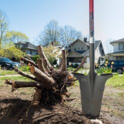 Radius Garden 22511-21 44.5 in. Fiberglass Handle 57.5 in. Root Slayer Carbon Steel XL Shovel