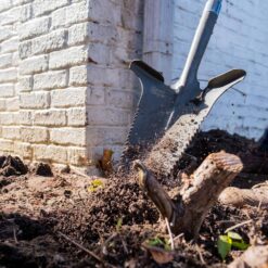 Radius Garden 22511-21 44.5 in. Fiberglass Handle 57.5 in. Root Slayer Carbon Steel XL Shovel