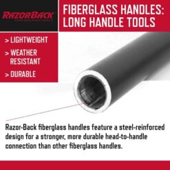 Razor-Back 47138 10 in. Fiberglass Handle Trenching Shovel