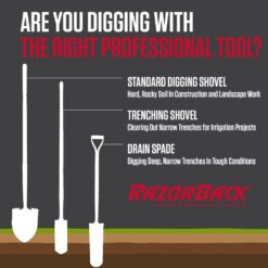 Razor-Back 47604 16 in. D-Handle Drain Spade