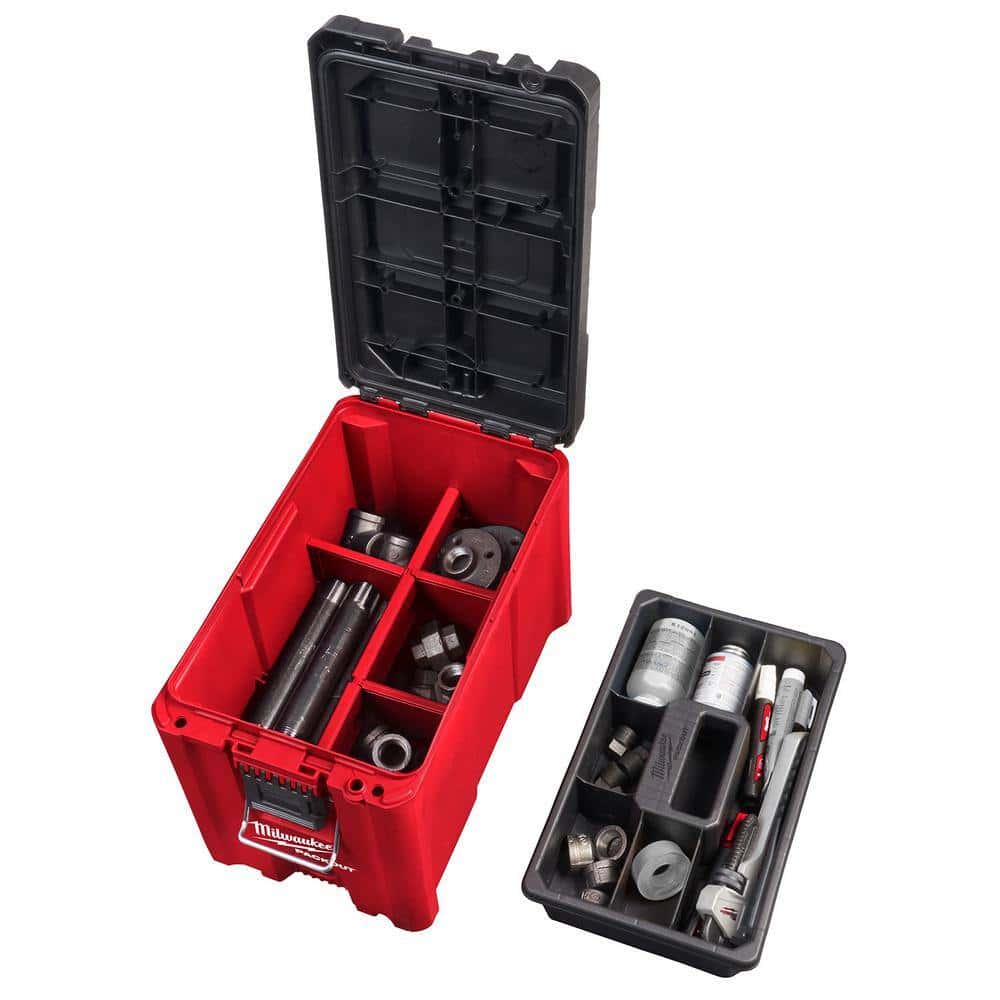 Milwaukee 48-22-8422 PACKOUT 10 in. Compact Portable Tool Box with Adjustable Dividers and Interior Storage Tray