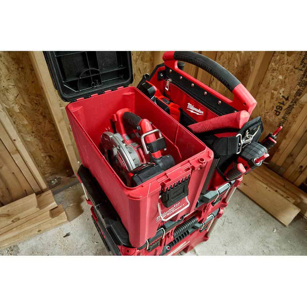 Milwaukee 48-22-8422 PACKOUT 10 in. Compact Portable Tool Box with Adjustable Dividers and Interior Storage Tray