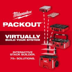 Milwaukee 48-22-8424 PACKOUT 22 in. Medium Red Tool Box with 75 lbs. Weight Capacity