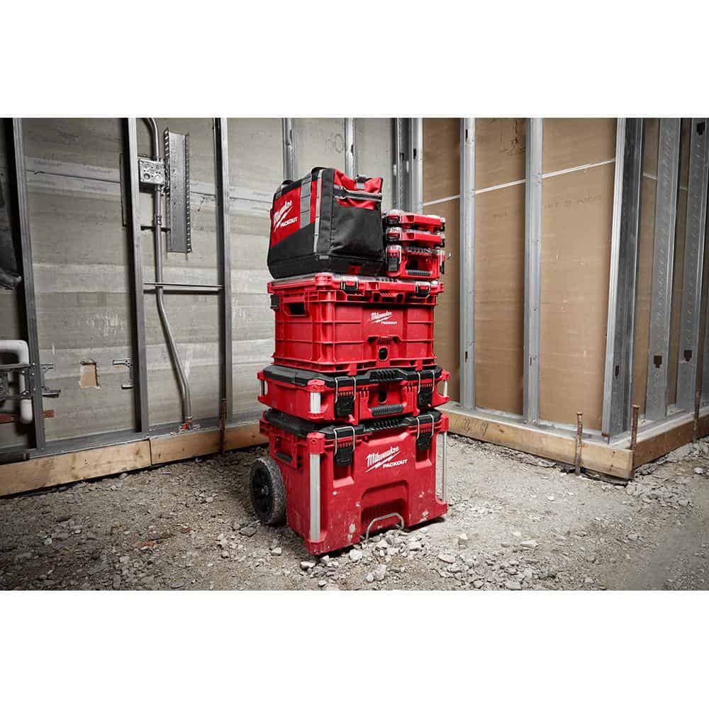 Milwaukee 48-22-8440 PACKOUT 18.6 in. Tool Storage Crate Bin with Carrying Handles and 50 lbs. Weight Capacity
