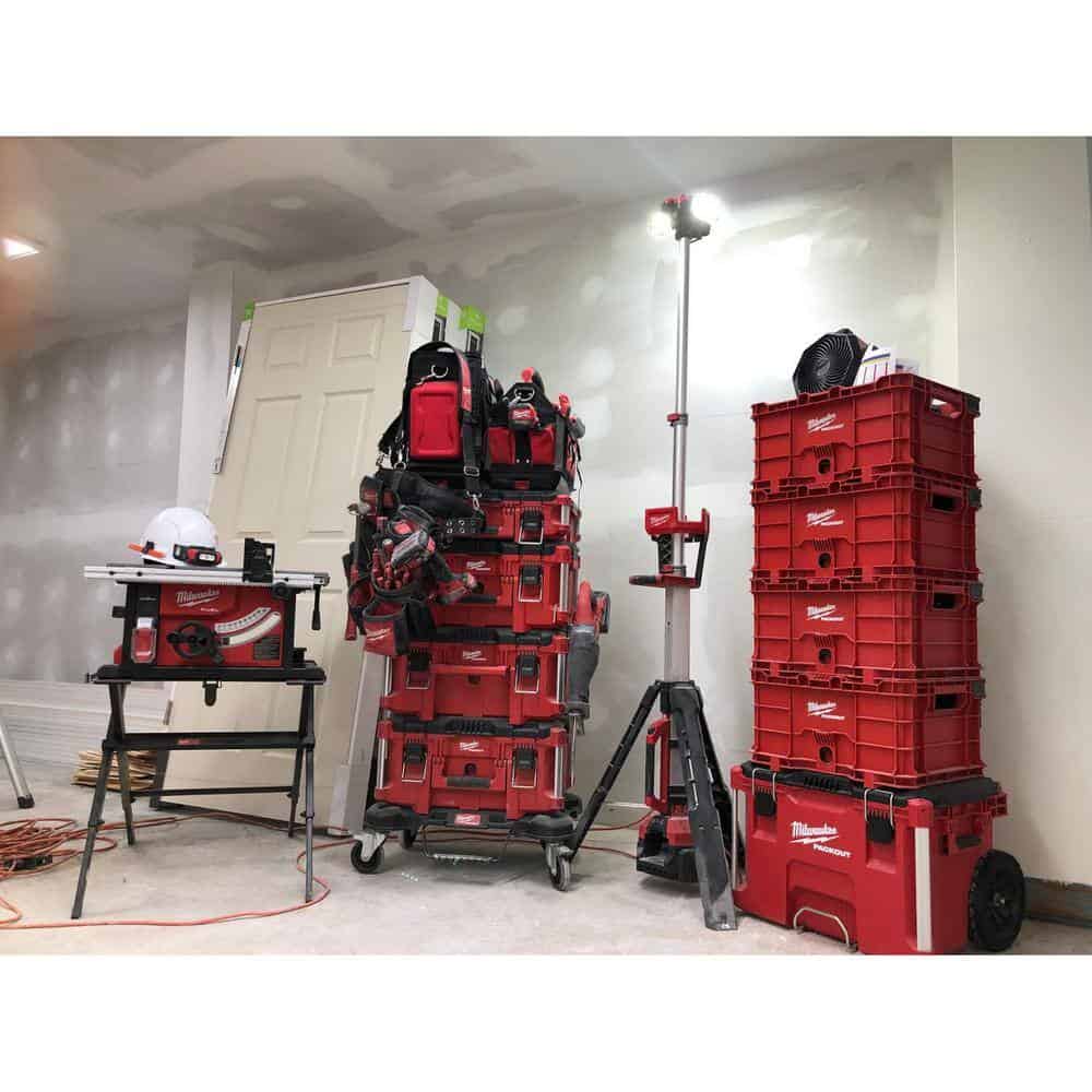 Milwaukee 48-22-8440 PACKOUT 18.6 in. Tool Storage Crate Bin with Carrying Handles and 50 lbs. Weight Capacity
