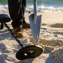 Root Assassin RA-004 35 in. Steel T-Handle Metal Detecting Shovel with Blade Cover