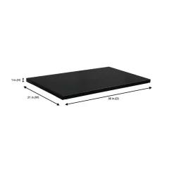 Husky 2-Pack Steel Shelf Set in Black (36 in. W x 21 in. D) for Ready-to-Assemble 36 in. Garage Gear Cabinet