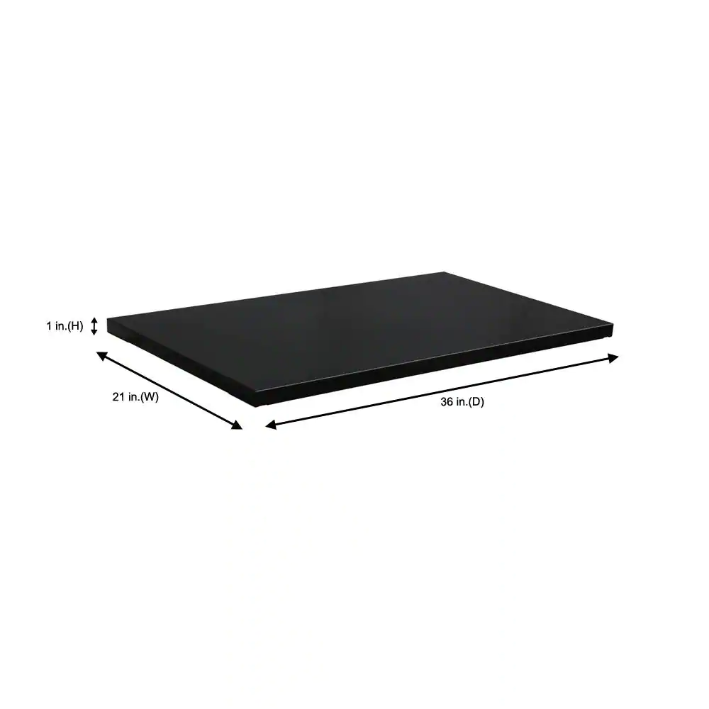 Husky 2-Pack Steel Shelf Set in Black (36 in. W x 21 in. D) for Ready-to-Assemble 36 in. Garage Gear Cabinet