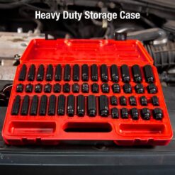 SUNEX TOOLS 1848 1/4 in. Drive SAE and Metric Impact Socket Set (48-Piece)