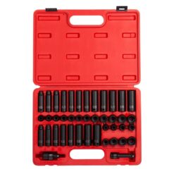 SUNEX TOOLS 3342 3/8 in. Drive SAE and Metric Master Impact Socket Set (42-Piece)