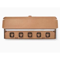 TOOLFLEX 9-5-1 37 in. Universal Garage Storage Rail System with 5 Black One-Size-Fits-All Holders