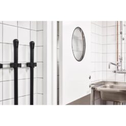 TOOLFLEX 9-5-1 37 in. Universal Garage Storage Rail System with 5 Black One-Size-Fits-All Holders