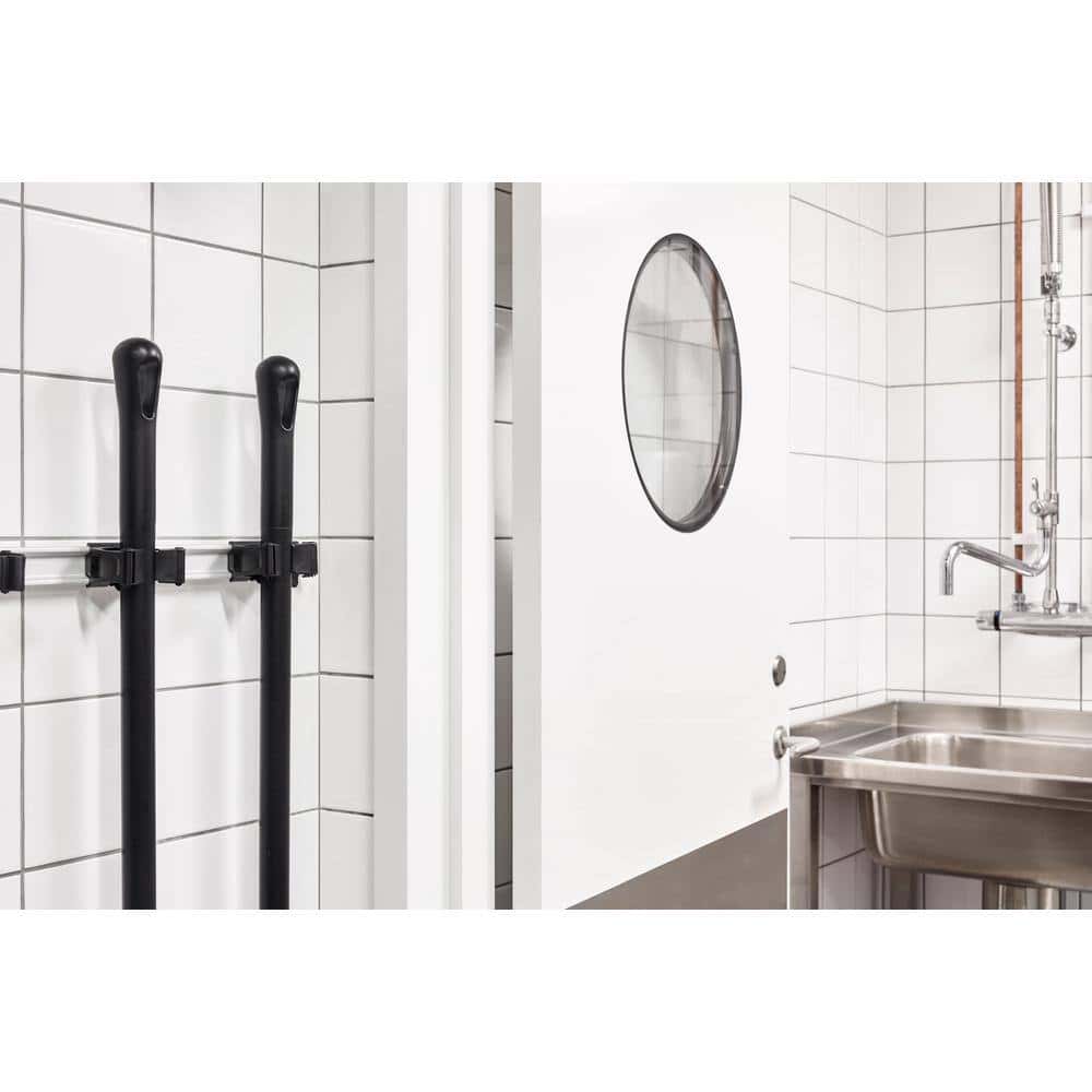 TOOLFLEX 9-5-1 37 in. Universal Garage Storage Rail System with 5 Black One-Size-Fits-All Holders