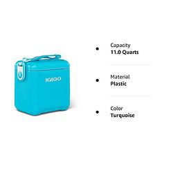 Igloo 11 Qt Tag Along Too Strapped Picnic Style Cooler, Turquoise