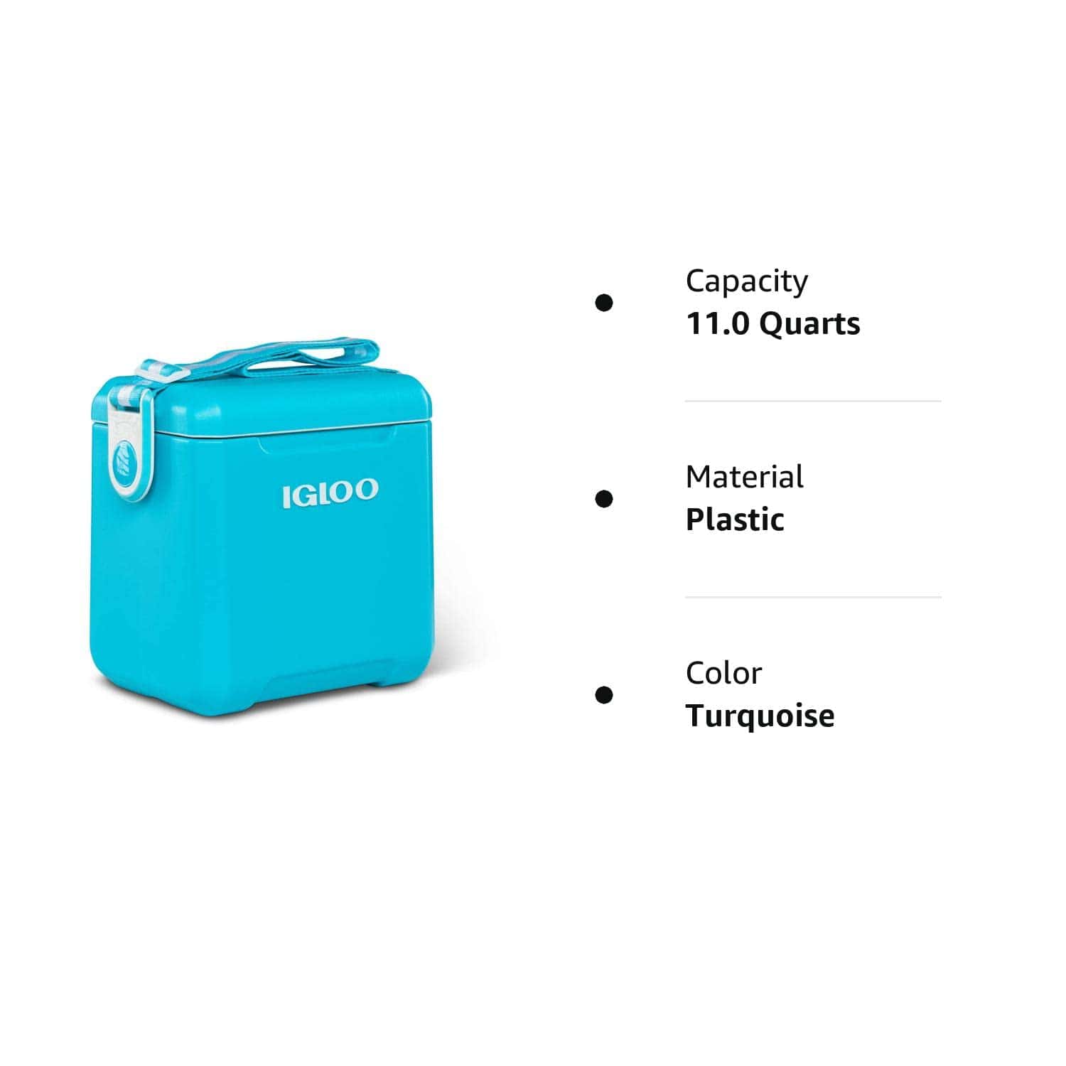 Igloo 11 Qt Tag Along Too Strapped Picnic Style Cooler, Turquoise